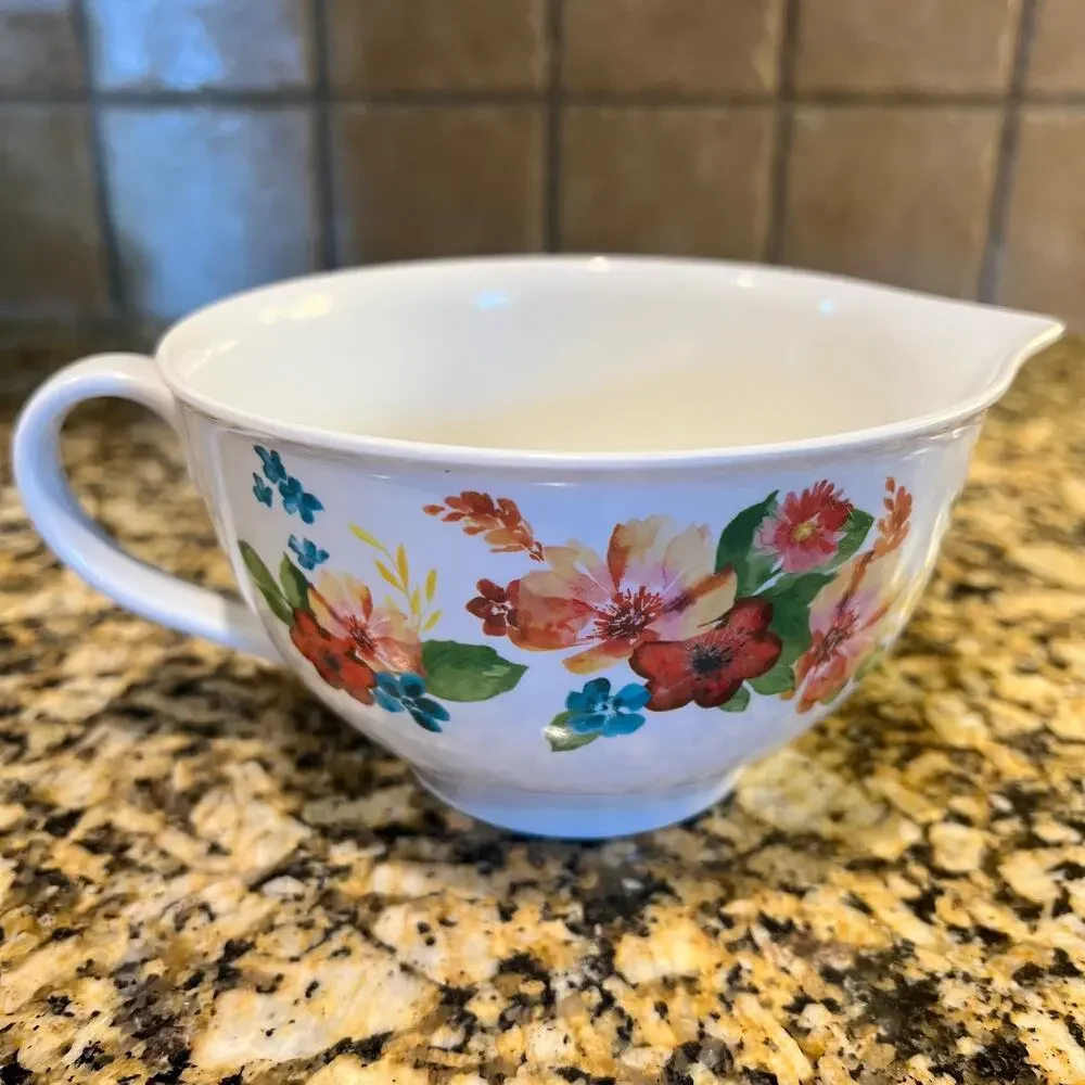 The Pioneer Woman 2017 Melamine 2 Cup Measuring Mini Batter Handled Bowl Floral